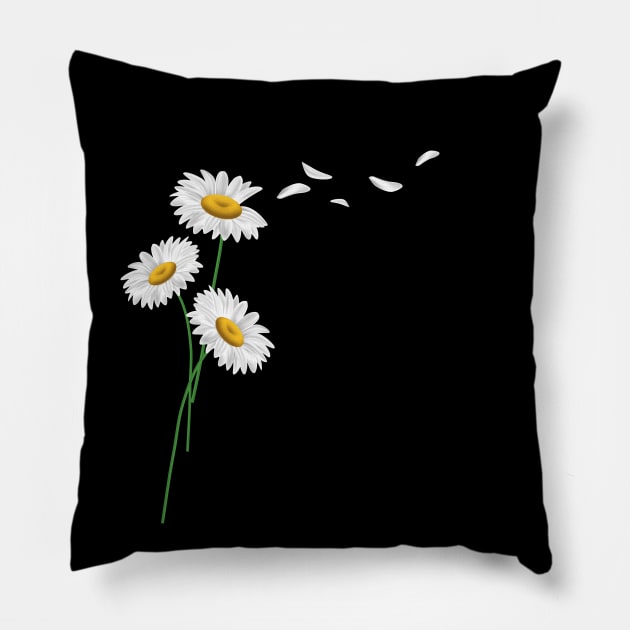 Chamomile flower Pillow by MyArtCornerShop