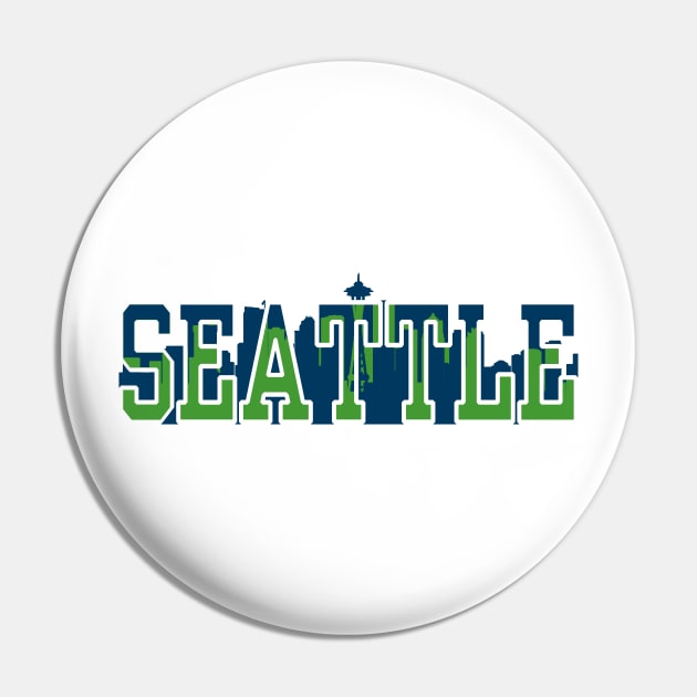 Seattle Skyline Pin by zsonn