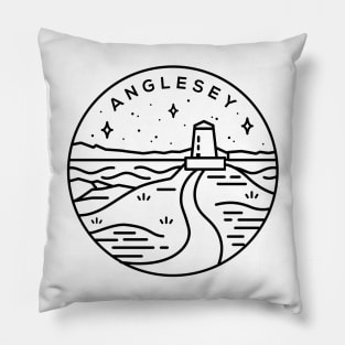 Anglesey, North Wales Emblem - White Pillow