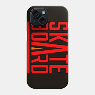 skateboard typhography letter Phone Case