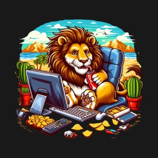 Gaming Lion - Perfect for video games fans T-Shirt