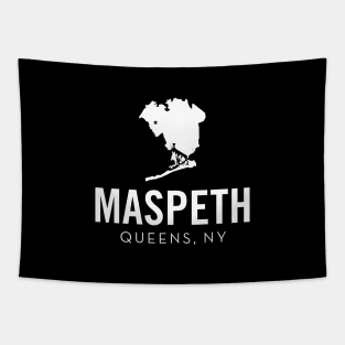 Maspeth, Queens - New York (white) Tapestry