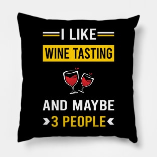 3 People Wine Tasting Pillow