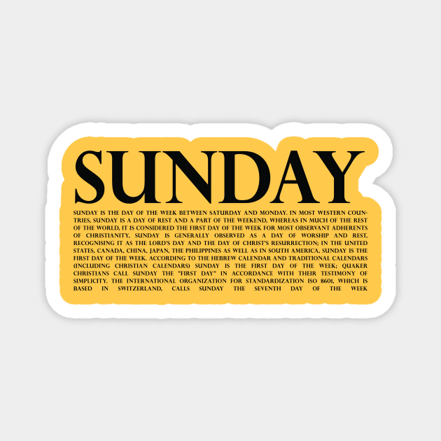 Sunday Wiki Magnet by Aspita