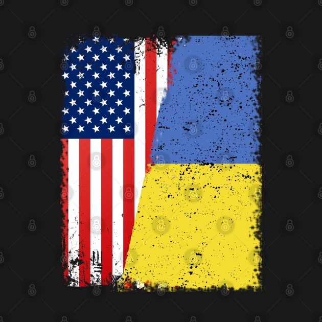 UKRAINIAN ROOTS | Half American Flag | UKRAINE by UniqueBoutiqueTheArt