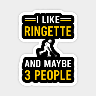 3 People Ringette Magnet