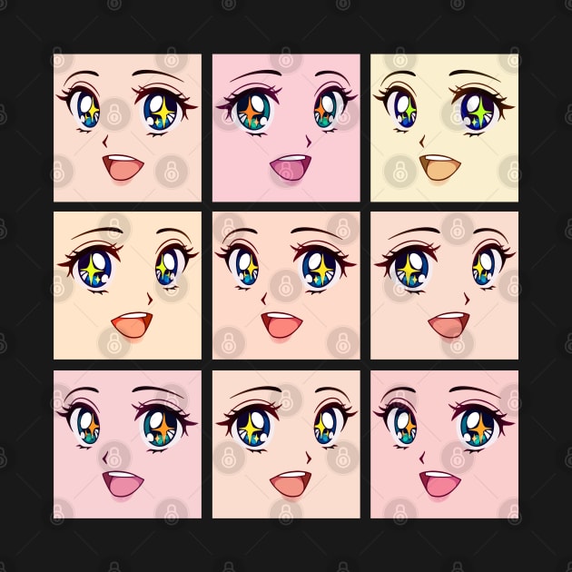 Kawaii Anime Girl Grid by machmigo