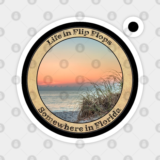 Early morning sunrise life in Flip Flops Magnet by SteveKight