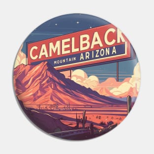 Retro Camelback mountain phoenix az Pin