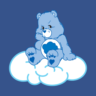 Grumpy Bear pouting on cloud T-Shirt