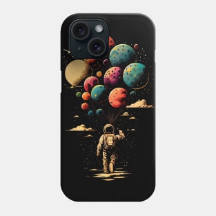 Astronaut Holding Planet Balloons Astronaut Funny Universe Outer Space Cosmonaut Astrology Stars Solar System Earth Neptune Astronomy Space Travel Phone Case
