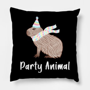 Party Animal Capybara Birthday Pillow