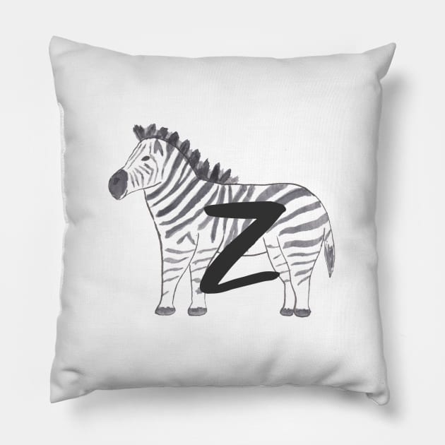 Z is for Zebra Pillow by littlebigbit