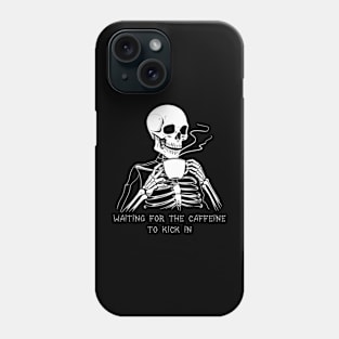 Funny Skeleton Goth Men Women Funny Halloween Coffee Phone Case