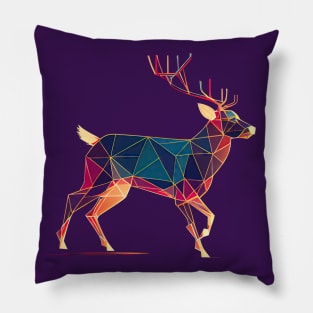 Geometric running deer Pillow