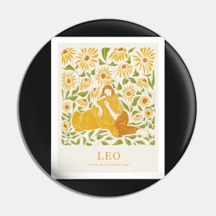 Leo - A Warm Heart and Sharp Claws Pin