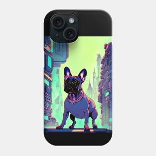 Anime French Bulldog In Futuristic City Phone Case