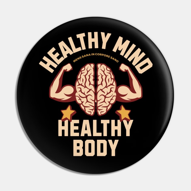 Fitness & Health Pin by Delicious Art