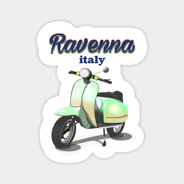 Ravenna Italy vintage Travel poster Magnet by nickemporium1