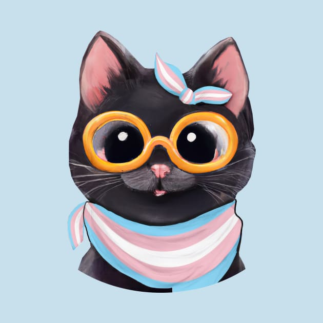 Cute Transgender, Cute Trans Shirt, Subtle Transgender, Trans Pride Shirt, transgender clothing, transgender gift, trans pride flag, transgender flag, Transgender Tee, Trans Flag Tee, mtf shirt, kawaii trans pride, cat trans shirt by GraviTeeGraphics