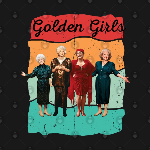 Stay golden vintage colorful golden Girls design by Nasromaystro