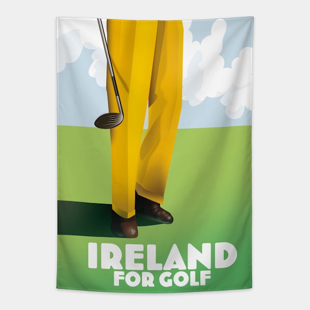 Ireland For Golf Tapestry by nickemporium1