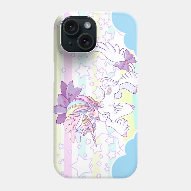 Unicorn cute world Phone Case by SuburbiaKimera