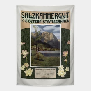 Salzkammergut Austria Vintage Poster 1910 Tapestry