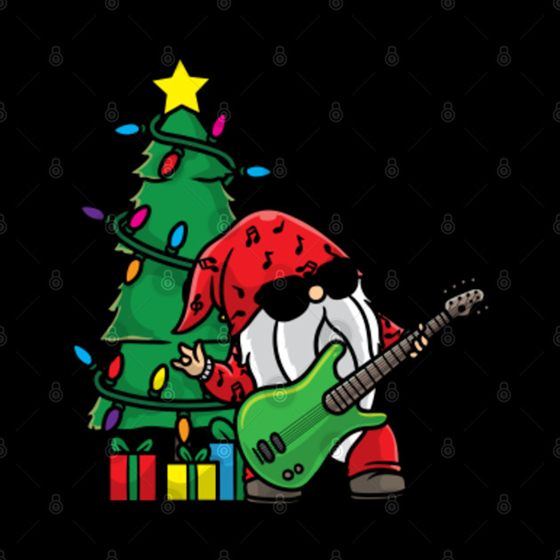 Guitar Gnome Christmas Tree Xmas Guitarist Santa - Xmas Gift - Phone Case