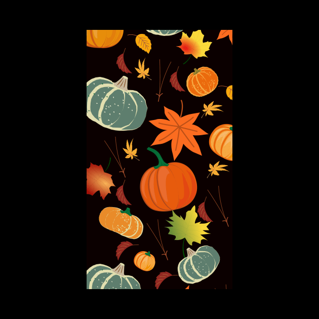 Autumn Falling Leaves Pumpkin by Gtrx20