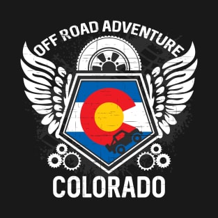 Colorado State Flag Off Road T-Shirt 4x4 Mudding Grunge T-Shirt