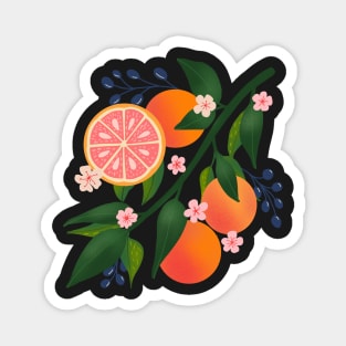 Grapefruit and Berries Magnet