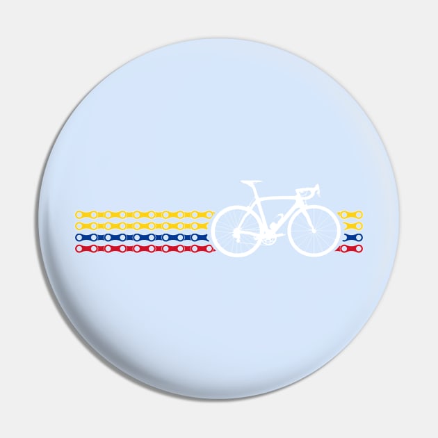 Bike Stripes Colombia (Chain) Pin by sher00