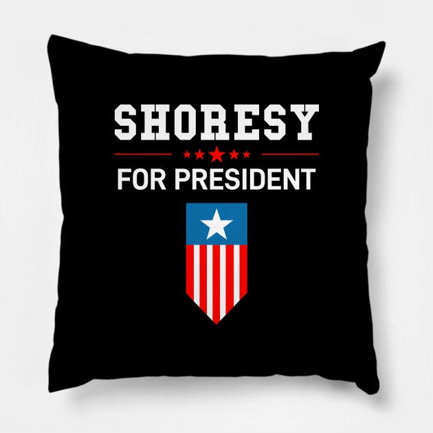 Shoresy For President Pillow by Mirotic Collective