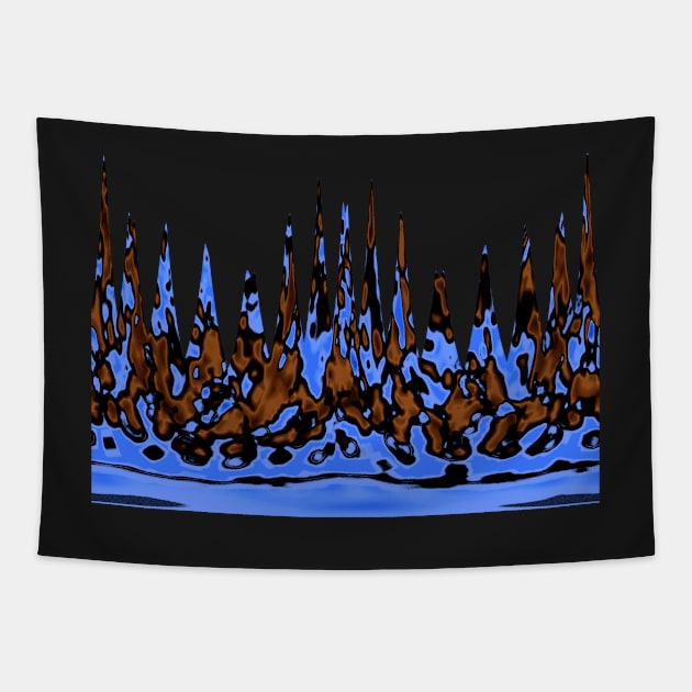 Burning Mountains Landscape Pattern Tapestry by SpieklyArt