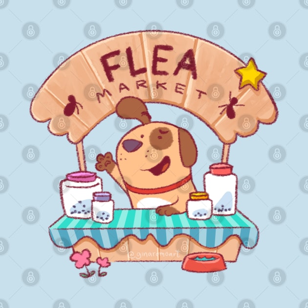 FLEA MARKET DOG by ginaromoart