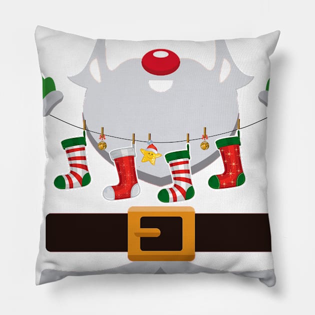 Paralegal Claus Santa Christmas Costume Pajama Pillow by johnbbmerch