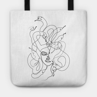 Medusa | One Line Drawing | One Line Art | Minimal | Minimalist Tote