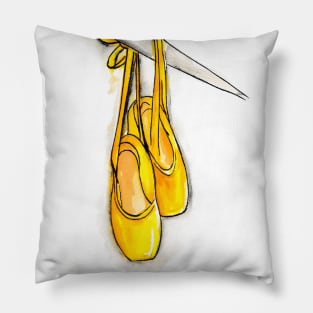 Yellow Pointe shoe Pillow