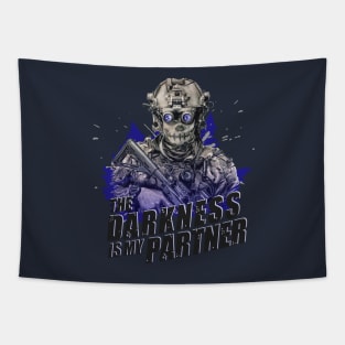 The Darkness is my Partner, Tacticool style Tapestry