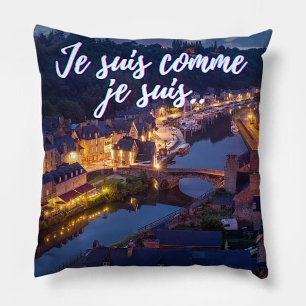 I am what I am - French Quotes Theme Pillow by Rebellious Rose