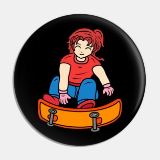 Cute skateboard girl Pin