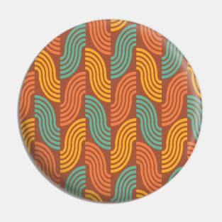 Colorful 70's Vibes (brown background) Pin