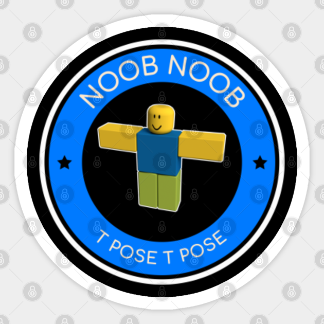 Roblox T Pose Noob Dank Meme Roblox Sticker Teepublic Au - roblox t pose png