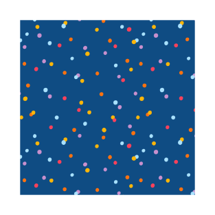 Party confetti on blue background T-Shirt