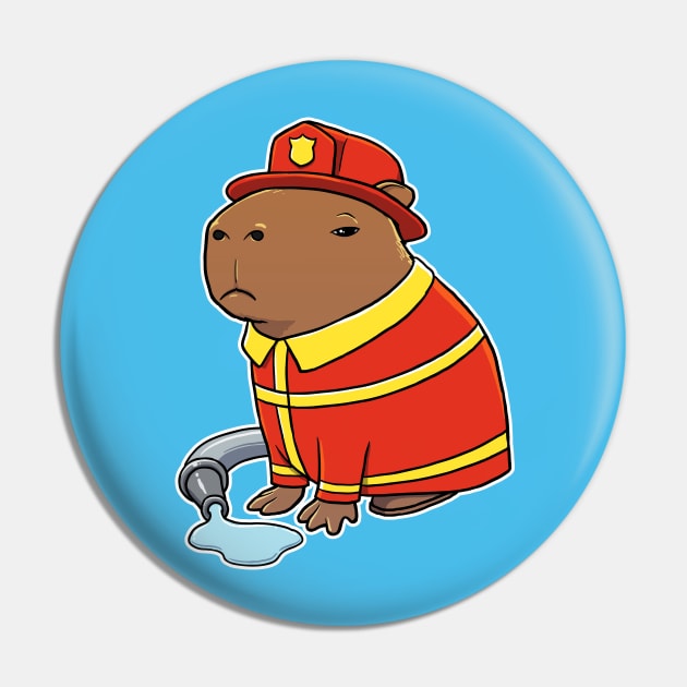 Capybara Firefighter costume Pin by capydays