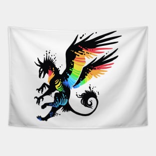 Fabulous Rainbow Griffon Tapestry