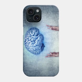 holding brain Phone Case