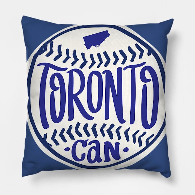 Toronto Canada Hand Drawn Script Design Pillow by goodwordsco