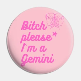 Gemini girl birthday gift - fun cool y2k for Gemini Pin